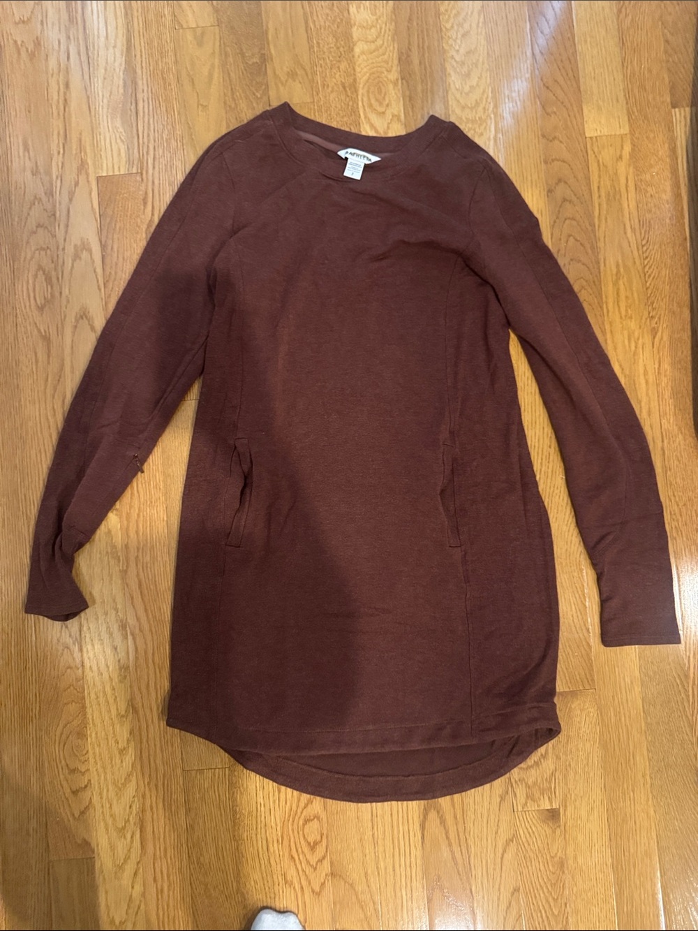 Athleta Long Sleeve Tunic Dress in Deep Brown